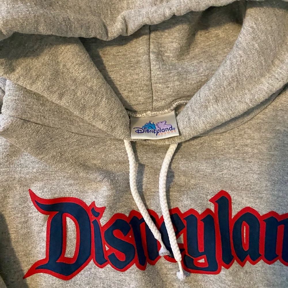 Disneyland Gray & Red Hooded Sweatshirt—Women’s L/Men’s S
